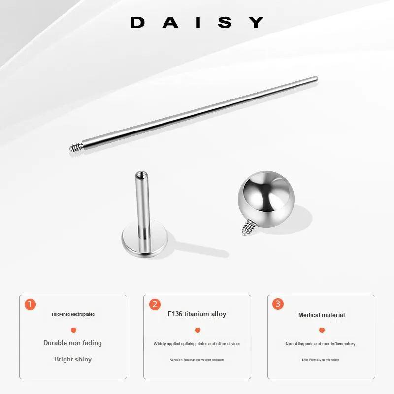 Daisy Dream Titanium Stud Earrings Unisex-2
