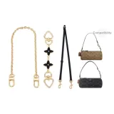 Gold-Tone[Three-Piece Set]Crossbody Shoulder Strap+Underarm Shoulder Strap+Decorative Chain