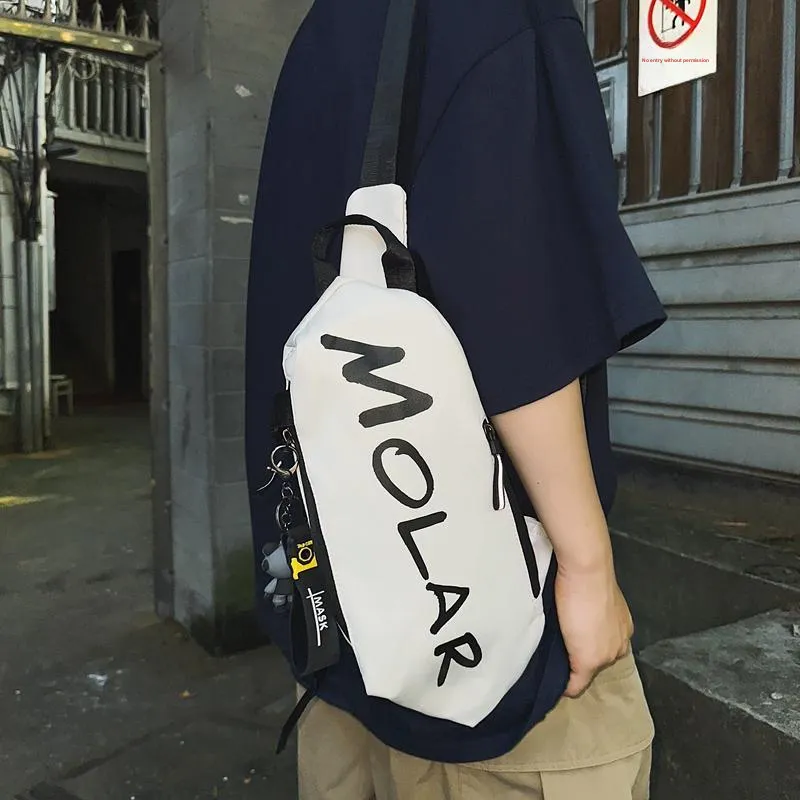 GOBLIN SHARKS 1759 Nylon Sling Bag Unisex White/Black/Gray/Green/Planet Black/Planet White-5