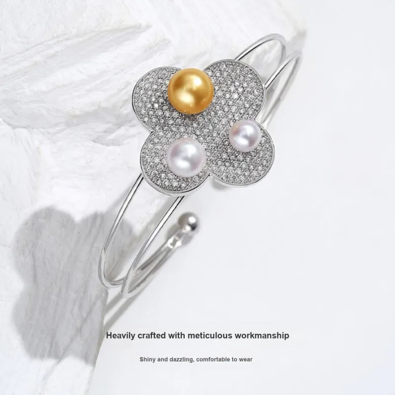 ME LUXE Saltwater Pearl Bangles Women's-4