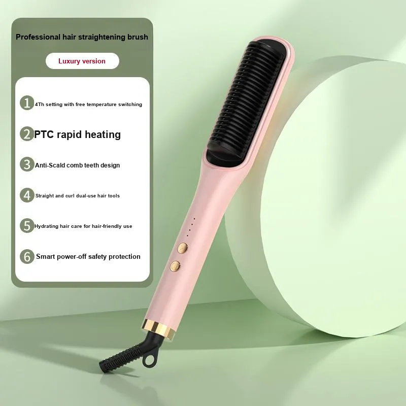 Love Of Wormwood Negative Ion Convenient And Practical Hair Straightening Brush Hair Friendly-6