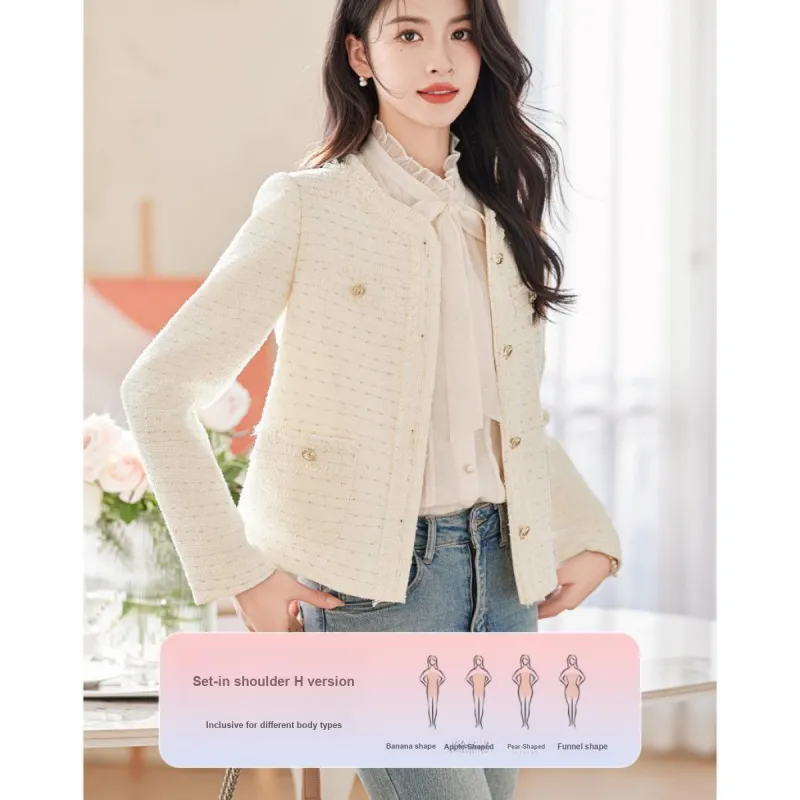 Like The Age Of Water Cropped Coat Women's Ecru-0