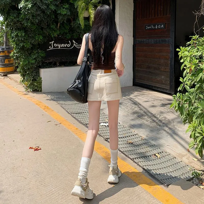 ORIGIN 2025 Summer Fitted Denim Short Skirts Women's-9