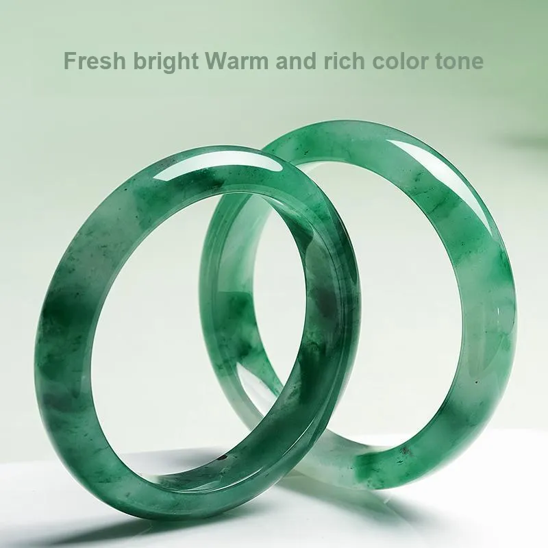 YINXIANGMOU African Emerald Bangles Women's-4
