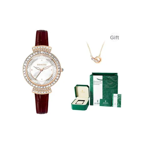 RENOVO Star Moon Series Кварцевый механизм Ремешок Ремешок Часы Женские Часы Жемчужная раковина Циферблат