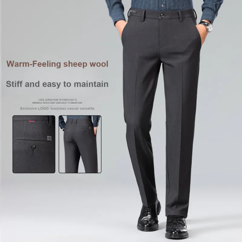 Red bean Suit Trousers Men-7