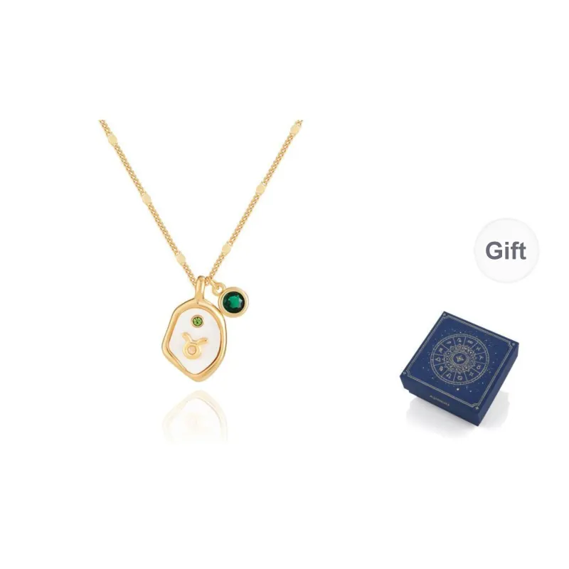 AJIDOU Shell Necklaces Women's Gold-5