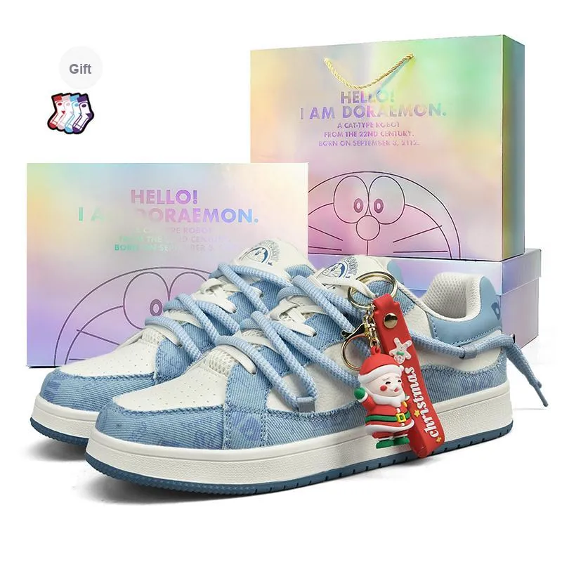 DoraemonA Box Limited Edition Puffy Shoes Low-Top Skateboard Shoes Unisex-401