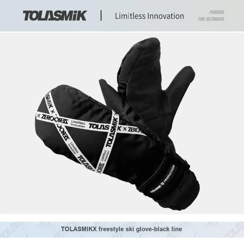 TOLASMIK Ski Gloves Mittens Unisex-1