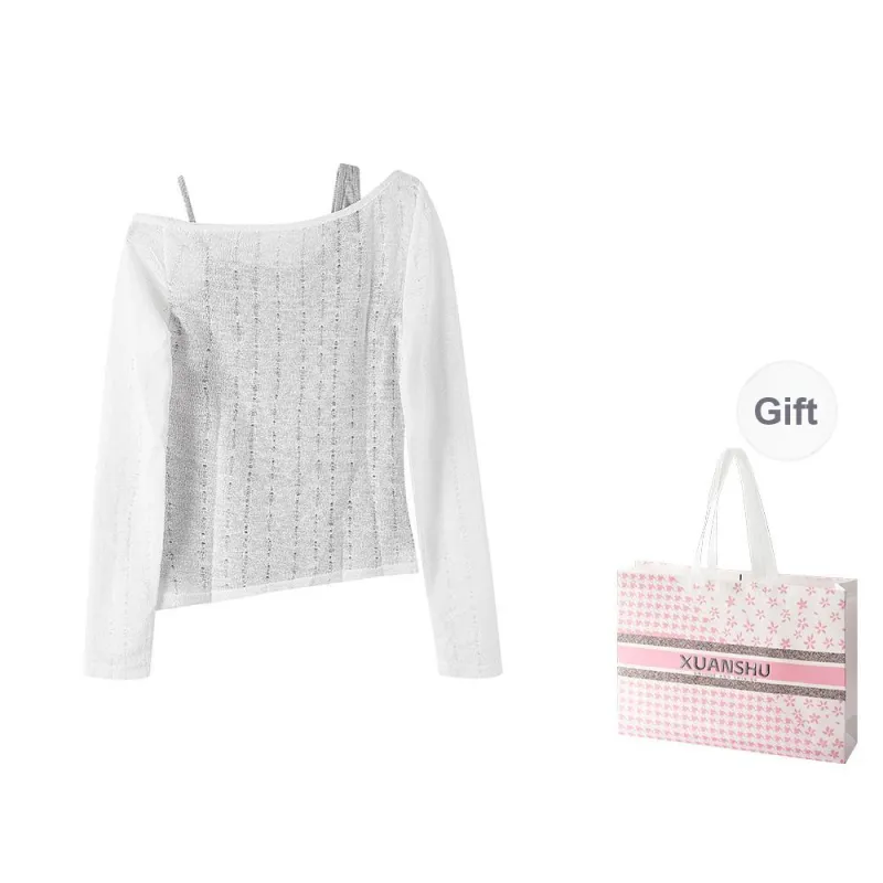 XUANSHU T Shirts Women's White-1