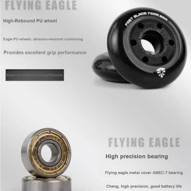 FLYING EAGLE Inline Skates Unisex Black-3