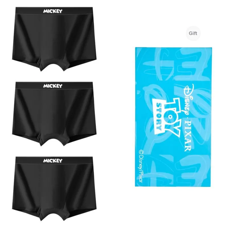 Disney Mickey Series Underpants Men's Shopping Bag 3 Pack-4