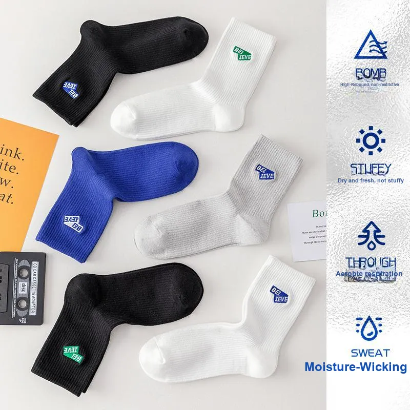 MIIOW Mid Calf Socks Men Box 5 Pack-2