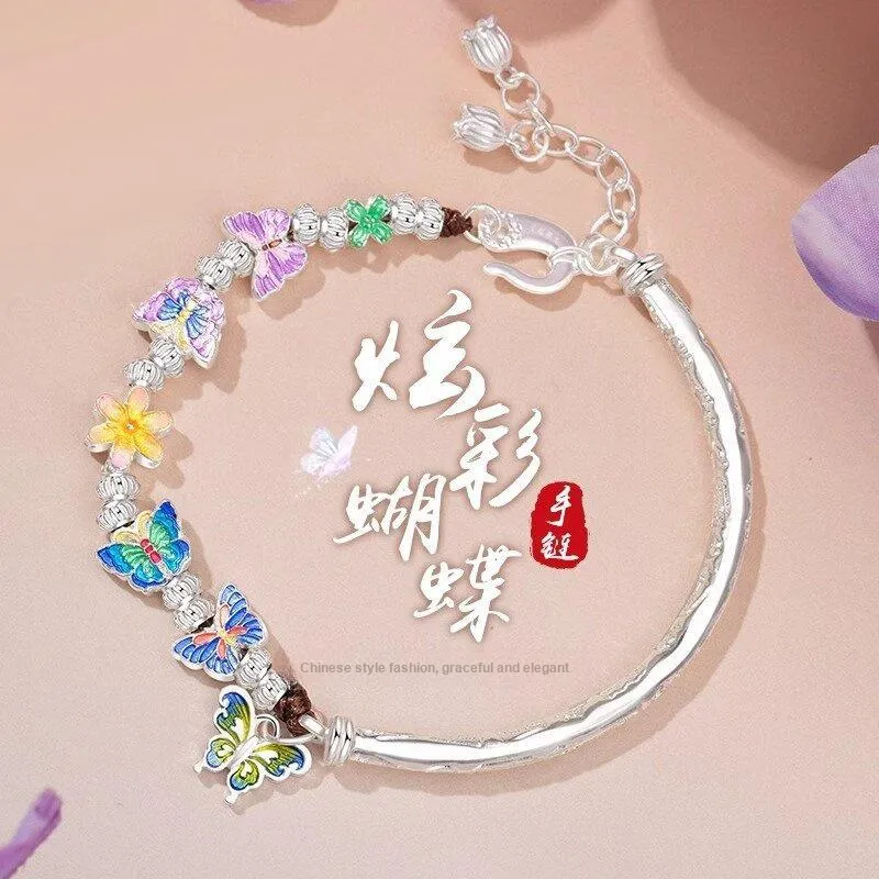 Silver Arashi Sterling Silver Bracelet 999 Fine Silver Women's-4