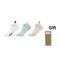 [3 Pack]White/Light Blue/Skin (Women's)