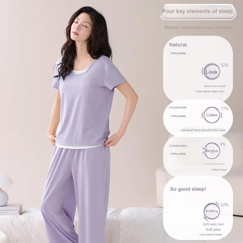 MIIOW Cool One Summer Series Pajama Set Women's Light Purple-1