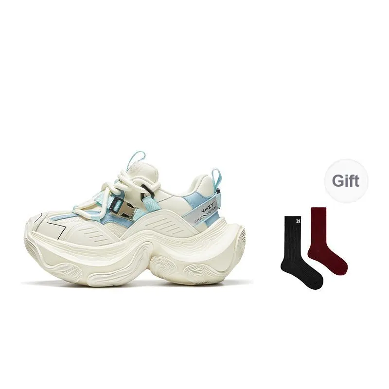 XMZY Dune Series Sandalwood Height Increasing Wear-Resistant Low-Top Chunky Sneakers Unisex-66