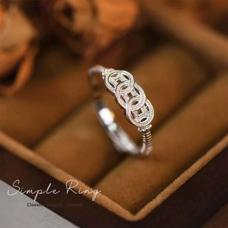 PUTUOSHANWENCHUANG S925 Silver Rings Unisex-4