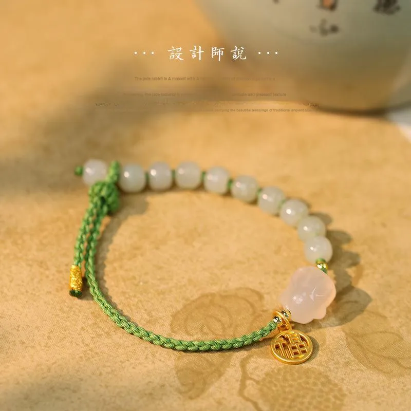 SHUZHUO Hetian Jade Bracelets Green Jade Women's-3