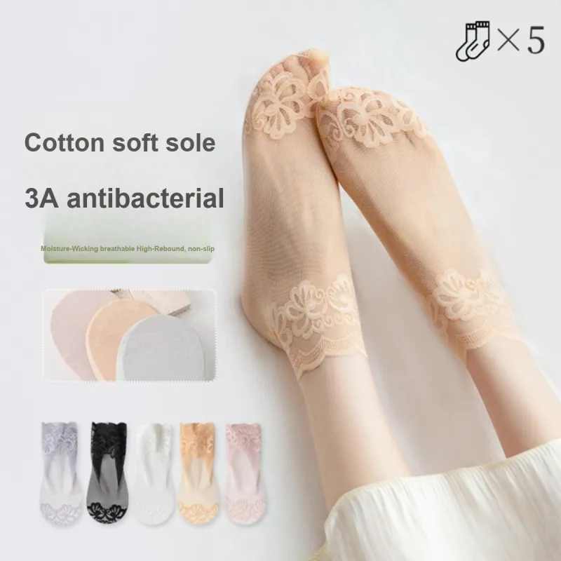 MIIOW Ankle Socks Women's 5 Pack Mixed Color-2