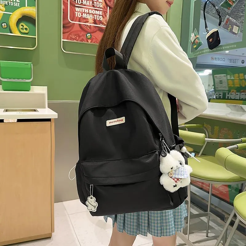 HCXK Nylon Backpack Unisex Blue/Green/Yellow/Black/White-23