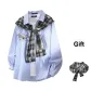 Sky Blue+Black White[Shawl]