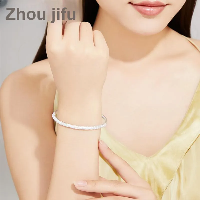 Zhou Jifeng 999 Fine Silver Bangles Women's-4