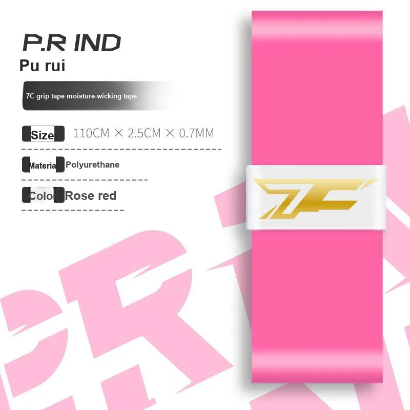 P.R IND Badminton Grip Tape Rose Red PU Thin-1