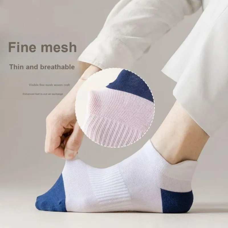 Mulong Family No Show Socks Men's 5 Pack Mixed Color-4