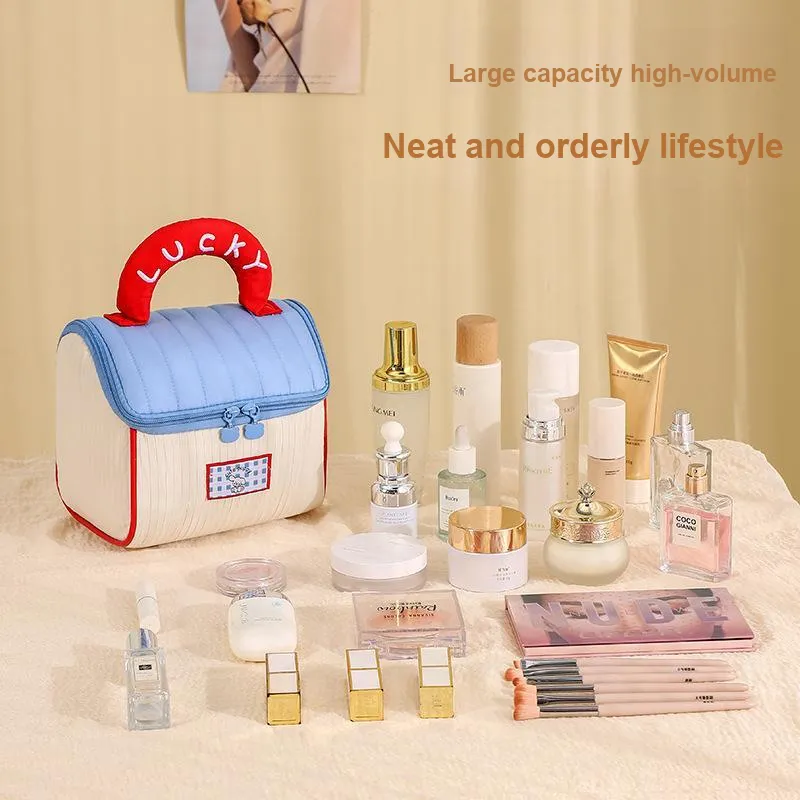 Future Maple Small House Large Capacity Portable Makeup Bags Portable Waterproof Travel, Packable, Thickened-1
