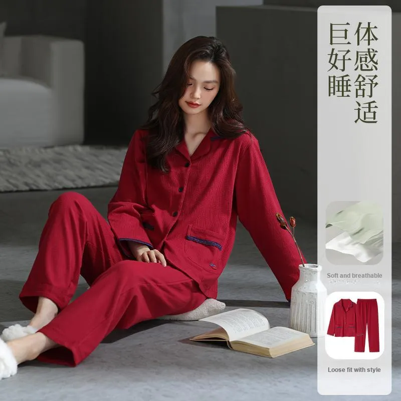 DanceBees Pajama Set Women's Red-1