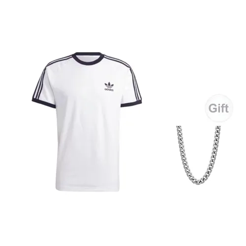 Adidas T-Shirts Men White Includes Necklaces