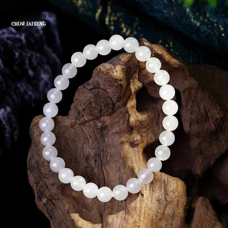 CHOW TAI SENG Hetian Jade Bracelets White Jade Women's-2