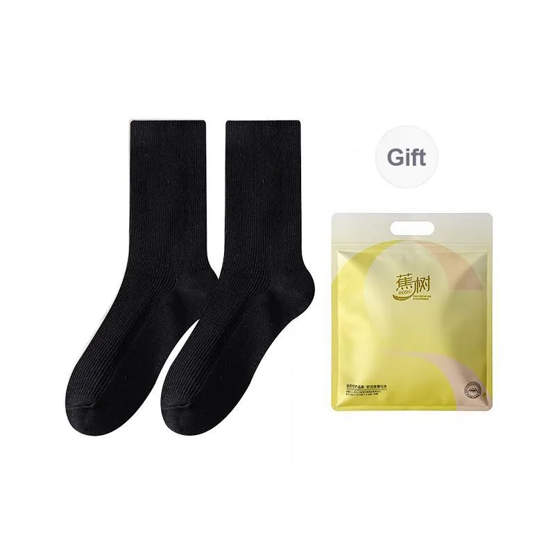 Jiaoshu Mid Calf Socks Women's Shopping Bag Included-2