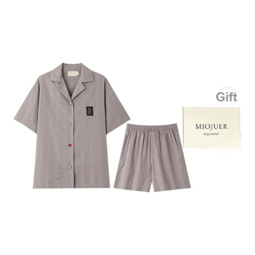 MIOJUER Пижамный комплект Летний Мужской Серый