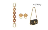 (LV Baguette Bag) Brown Resin Extender Chain+Oval Abrasion-Resistant Buckle