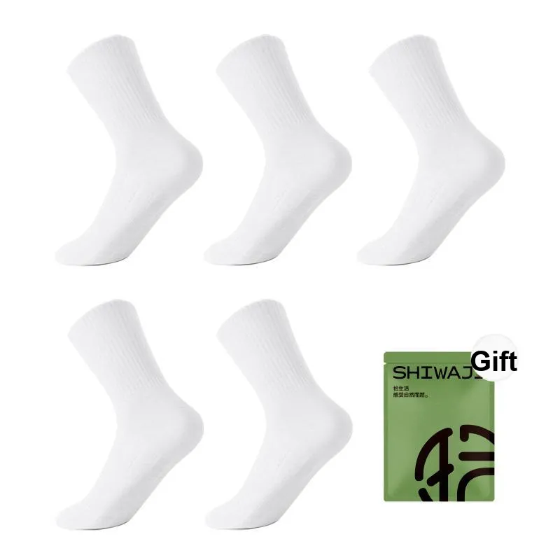 SHIWAJI Mid Calf Socks Men's Shopping Bag 5 Pack-0