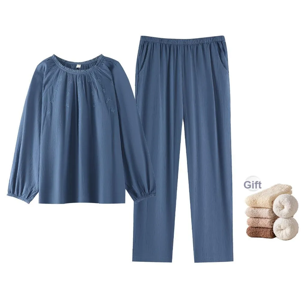 ZumashL Luxury Designer Series Pajama Set Women's Capri Blue