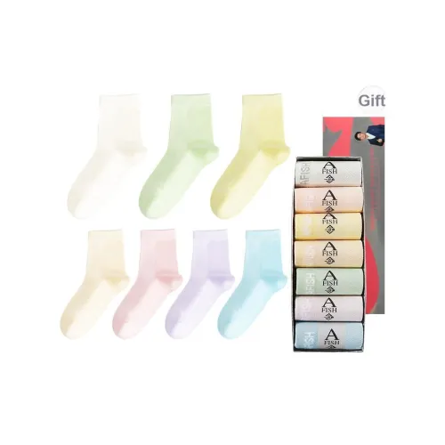AFISH Высокие носки Женские Подарочная коробка 7 Двойных упаковок