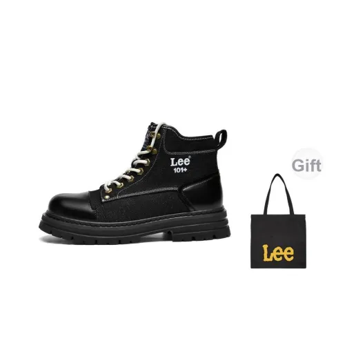 Ли совместный модель Короткий Мартин Ботин Мужской Черный