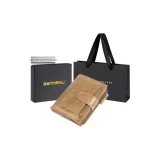 Khaki-Trifold (Vintage Top Grain Leather)-Anti-Skimming