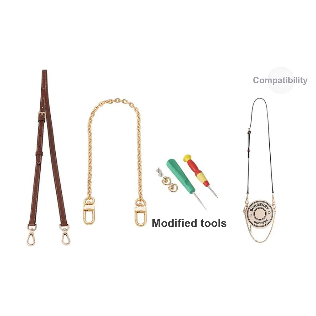 Lan Bao Fan Microfiber Artificial Leather Bag Accessory Bag Strap Women's Cognac Black