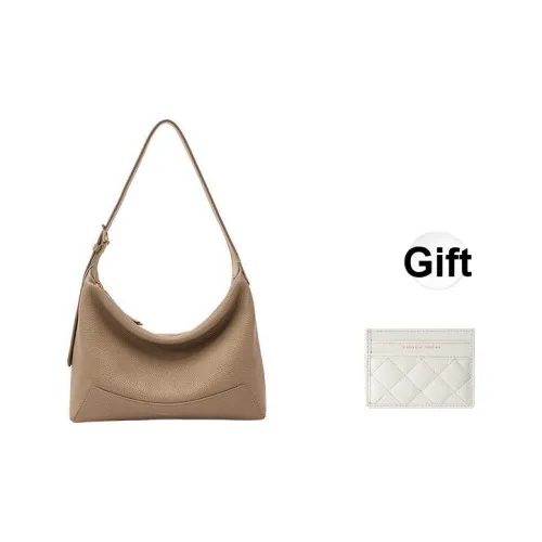 VANESSA HOGAN Сумка на плечо из натуральной коровьей кожи женская слоновая серо-розовая