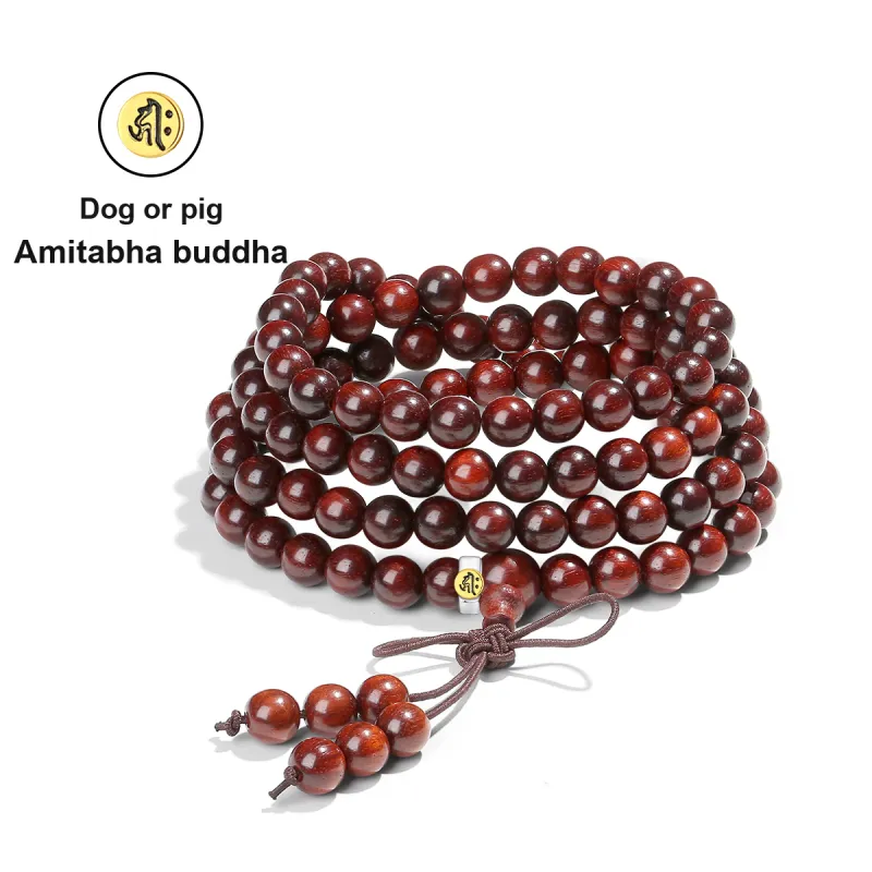 PUTUOSHANWENCHUANG Bloodwood Bracelets Unisex-10