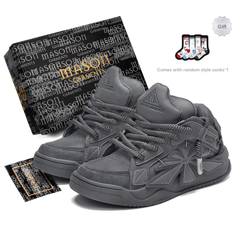 Masongarments Skateboard Shoes Unisex Modern Gray-4