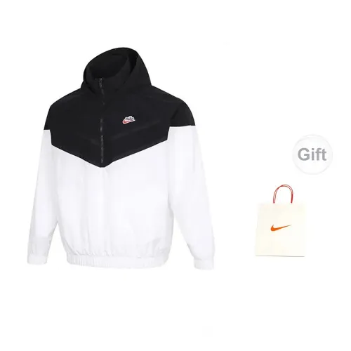 Nike Jackets Unisex Black And White+Gift Bag