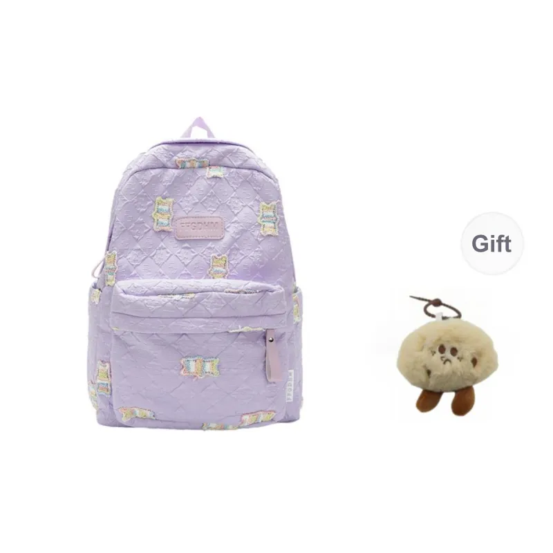 URBAN FOREST Nylon Backpack Regular Unisex Blue/Purple/Pink/Black/White-5