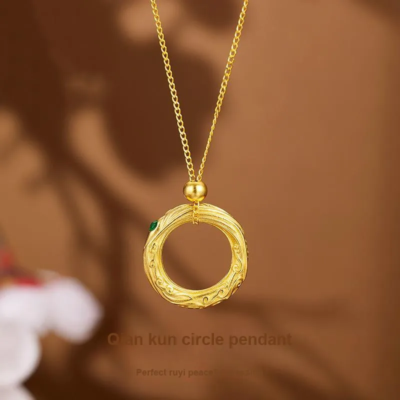 TUTAE 925 Sterling Silver Necklaces Unisex Gold-1