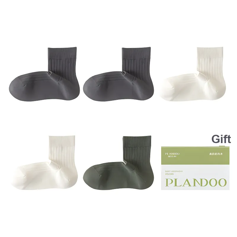 PLANDOO Mid Calf Socks Men's Shopping Bag 5 Pack-12