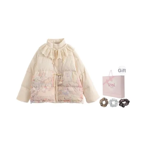 SNBL Бежевый Желтый Женский Пуховик